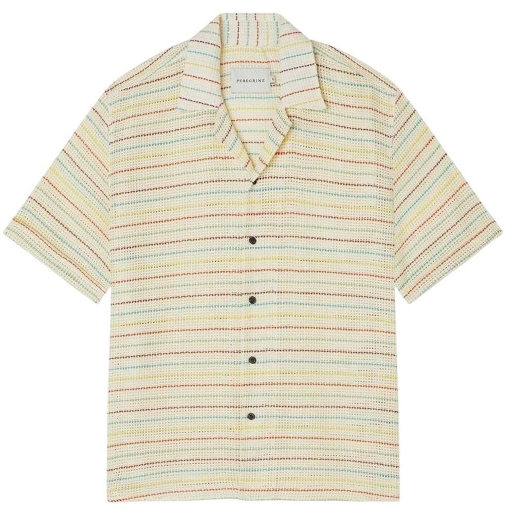 Peregrine Mens Stripe Revere Collar Shirt / Multicolored
